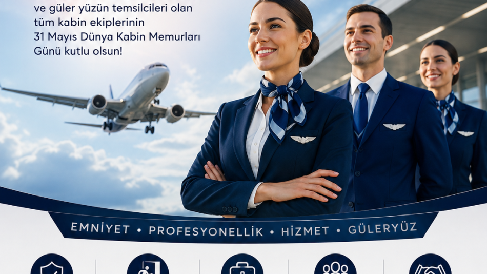  31 Mayıs Dünya Kabin Memurları Günü: Gökyüzünde Emniyetin, Disiplinin ve Misafirperverliğin Temsilcileri